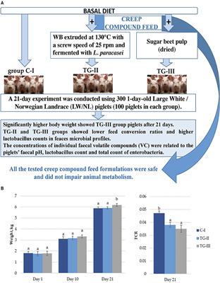 Different creep compound feed formulations for new born piglets: influence on growth performance and health parameters